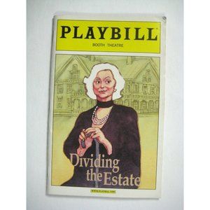 Dividing Estate Playbill November 2008 Arthur French Maggie Lacey Hallie Foote